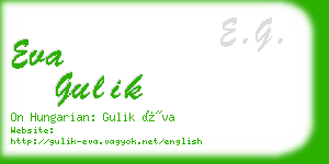 eva gulik business card